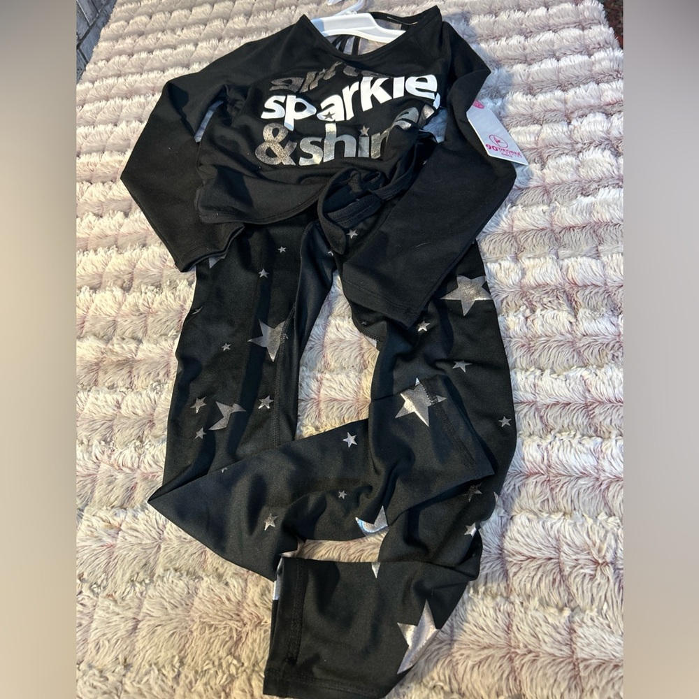 New Girl 90 Degrees 2 Pc Glitter, Sparkle & Shine Outfit Size Medium Or 10